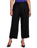Jones New York Womens Wide Leg Pleated Capri Pant
