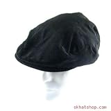 NWT, CORDUROY IVY DRIVER DRIVING GOLF CAP HAT ** BLACK in Medium / Large