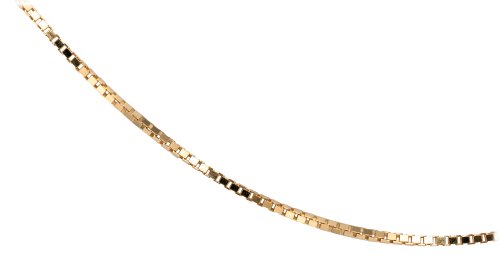 14k Yellow Gold .8mm Box Chain Necklace, 20