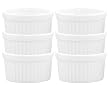 HIC Porcelain 10-Ounce Souffle Dish, Set of Six