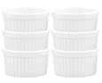HIC Porcelain 10-Ounce Souffle Dish, Set of 6