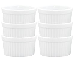 HIC 10-ounce Porcelain Souffle 4-inch Set of 6