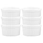 HIC Porcelain 10-Ounce Souffle Dish, Set of Six