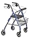 [Item]: Basket with Handle [Additional Info]: Basket for Medline Rollator - The Walker You Can Ride On. This rolling "walker" has a padded seat and backrest, and loop brakes for quick and easy stopping. It's easy to maneuver and folds for storage. Hand grips adjus