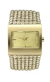DKNY Mesh Collection Crystallized Mesh Bracelet Champagne Dial Women's Watch #NY4662