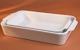 Pillivuyt 220238 Large Eared Rect. Roaster - Deep - 9 x 13 x 2.5 Inch, 2.5 qt.