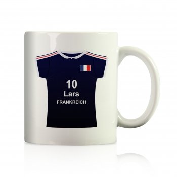 Frankreich EUROPA 2012 Trikot Becher mit Namen und Nummer