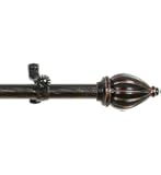 Achim Home Furnishings Buono II Lawson Curtain Rod with Finials, 28-Inch Extends to 48-Inch