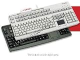 G80-8113LUVEU-0 LIGHT GREY USB KEYBOARD WITH 3-TRACK MAGNETIC STRIPE READER, TOUCHPAD AND 2 DOWN Cherry