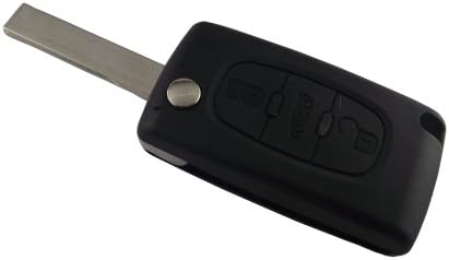 REPLACEMENT 3 BUTTON FLIP KEY FOB CASE FOR PEUGEOT 407 607 REMOTE No chips Inside