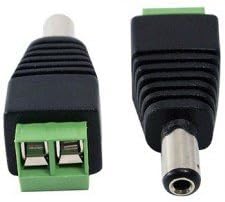 CamVtech USA (20 Pcs) Black Tip DC Male End Jack Power Cable With Screw Terminal for CCTV Security Camera