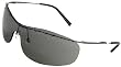 Dolce & Gabbana D&G 443S E56 Rimless Shield Sunglasses, Gunmetal Frame/ Grey Lenses