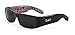 Locs Mens Fashion Hardcore Gangster Cool Shades Bandana Print Two Tone Sunglasses (Black Red)