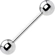 14 Gauge STEEL BARBELL Tongue Ring 5/8" 6mm
