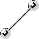 14 Gauge STEEL BARBELL Tongue Ring 5/8 Inches 6mm