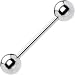 14 Gauge STEEL BARBELL Tongue Ring 5/8" 6mm