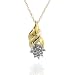 10K Yellow Gold 0.15 Carat Diamond Pendant w/Chain 18
