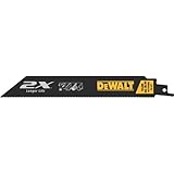 DEWALT DWA4188 8-Inch 14/18TPI 2X Max Metal Reciprocating Saw Blade (5-Pack)
