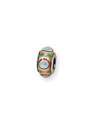 Multi-Color Glass Charm for 3mm Charm Bracelets