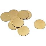 100 Brass Round Circle Stamping Blank Tags 16mm Diameter