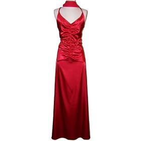 Ruched Satin Crystal Formal Gown Bridesmaid Dress