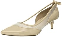 Hot Sale Nine West Women's Isla Pump,Ivory/Clear Lux Patent,8.5 M US
