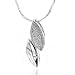 Sterling Silver Marquise Shape Diamond Pendant w/ Chain