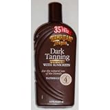 Hawaiian Tropic Dark Tanning Lotion with Sunscreen Waterproof Spf 4 10.8oz, (35% More Free)