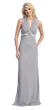 Elegant Halter Bridesmaid Formal Prom Gown Dress
