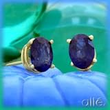 14K 2.00 CTW Oval Sapphire Stud Earrings
