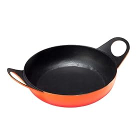 Le Creuset Cast Iron Round Karahi, Volcanic, 26 cm