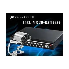 Profi �berwachungssystem mit HDD-Recorder und 4 CCD-Kameras