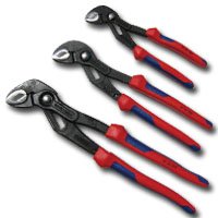Click here to buy 3 Piece Cobra Plier Set with Cushioned Grips by Knipex.