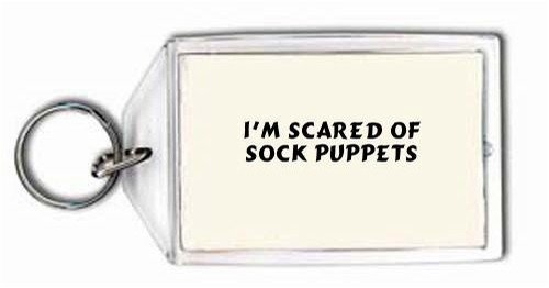 I'm scared of Sock Puppets Keychain
