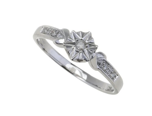 Damen-Ring 9 Karat (375) Gelbgold Gr. 49 (15.6)  9 Diamanten PR08502BO Preisvergleich
