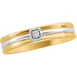 14K Two Tone Gold Men's Diamond Bridal Duo Ring
