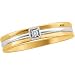 14K Two Tone Gold Diamond Bridal Duo Ring