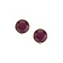 14K Yellow Gold Prong Set 4 MM Natural Ruby Earring Studs