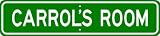 CARROL ROOM SIGN - Personalized Gift Boy or Girl, Aluminum