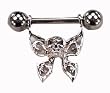 Goth Skull Bone Butterfly Body Jewelry Steel Piercing