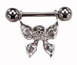 Goth Skull Bone Butterfly Body Jewelry Steel Piercing