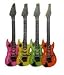 4 INFLATABLE GUITARS 106cm - ASSORTED COLOURS
