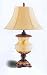 Marbleized Vase Table Lamp Nightlight Pair