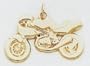 14kt Yellow Gold Motorcycle Charm - C1809