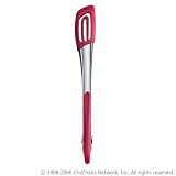 Chefn Tongo 12-Inch Stainless Steel and Silicone Tong, Cherry