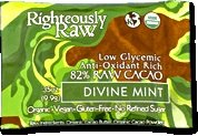 RIGHTEOUSLY RAW ORGANIC CHOCOLATE DIVINE MINT BITE SIZE, 16 - 0.35 OUNCE