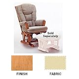 Glider - Pecan Finish/Hampton Buttercup Fabric