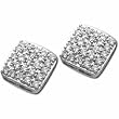 14kt White Gold Chic Cluster Diamond Earrings