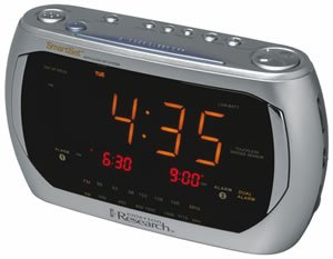 Emerson Radio Jumbo Triple Display Dual Alarm AM/FM Clock Radio with SmartSet Technology