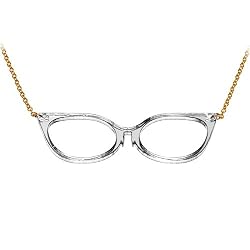 Black Cat Eye Glasses Necklace